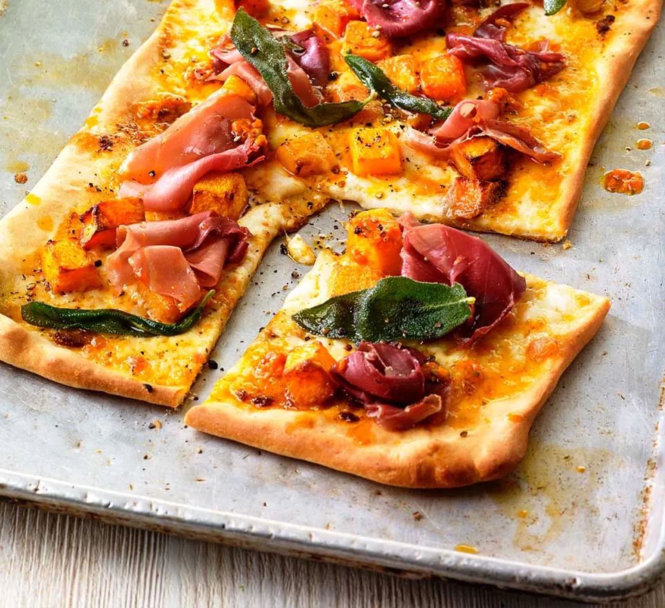 Street Pizza with Squash, Sage and Parma Ham