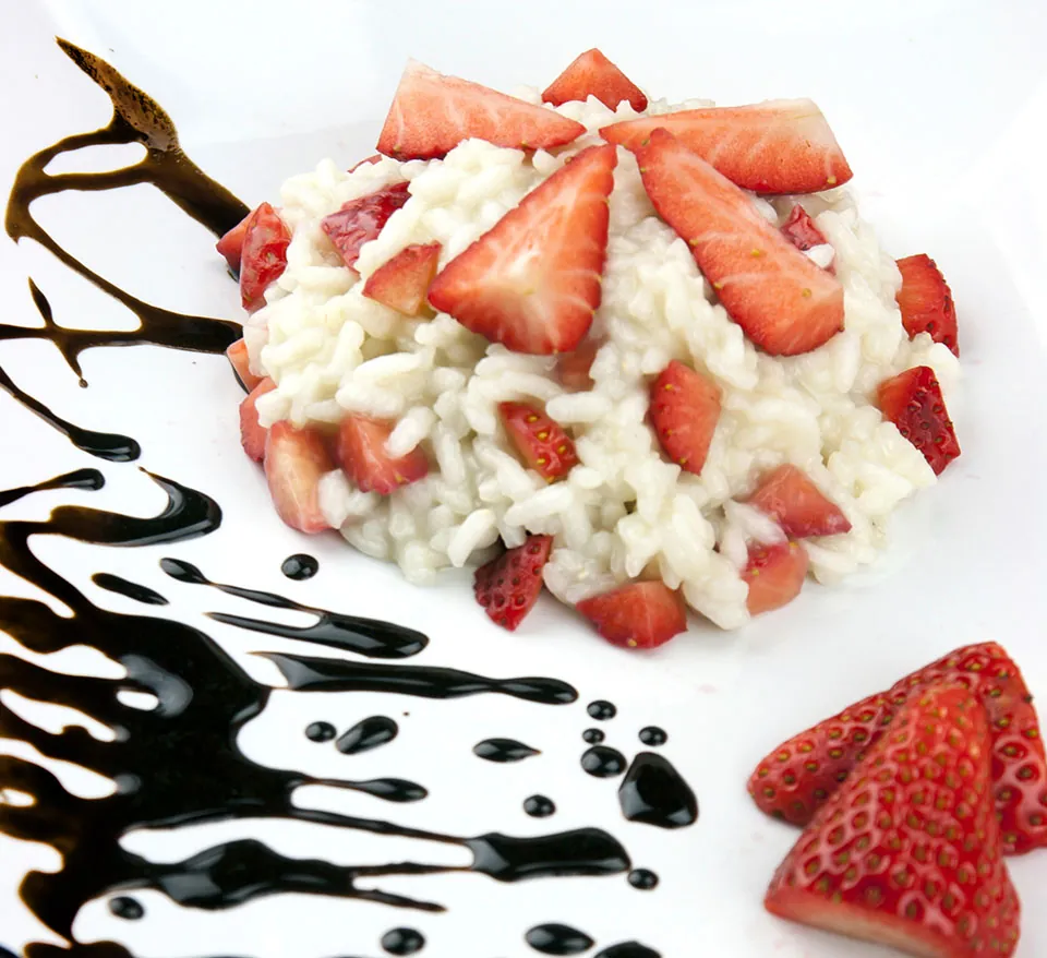 Strawberry and Balsamic Glaze Risotto